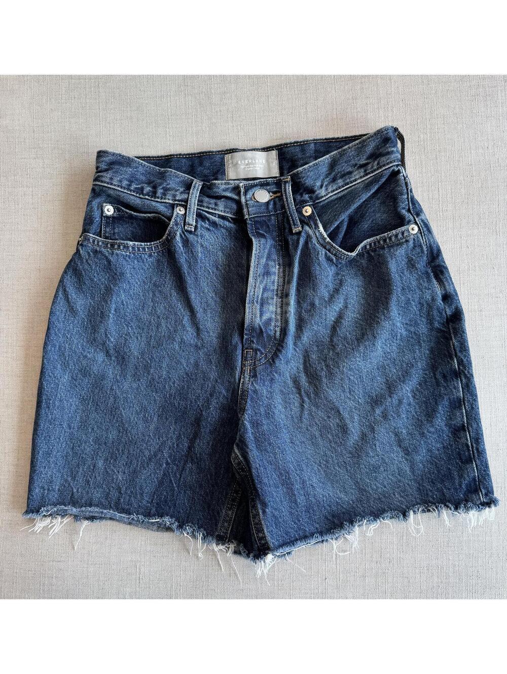 Everlane The Rigid Way High Denim Shorts Size 26